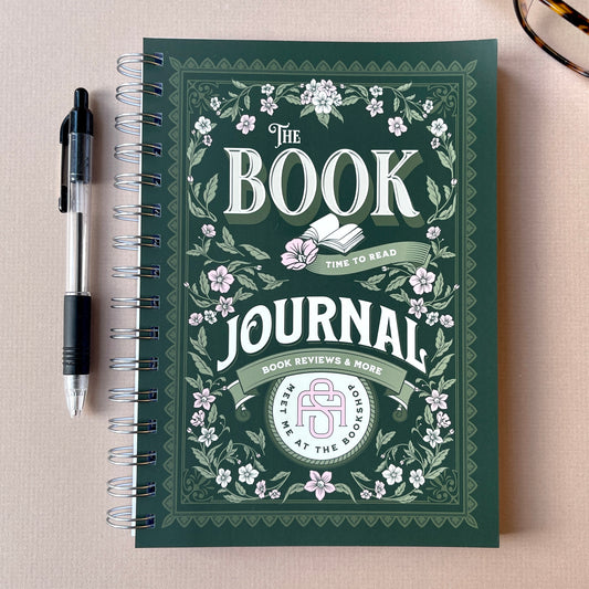 Reading Journal - A5 Floral, botanical Spiral Reading Tracker 52 double page Reviews