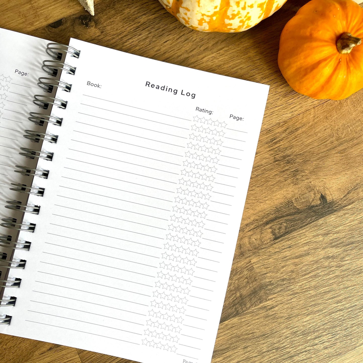Reading Journal - Double or Singe Page Review Options