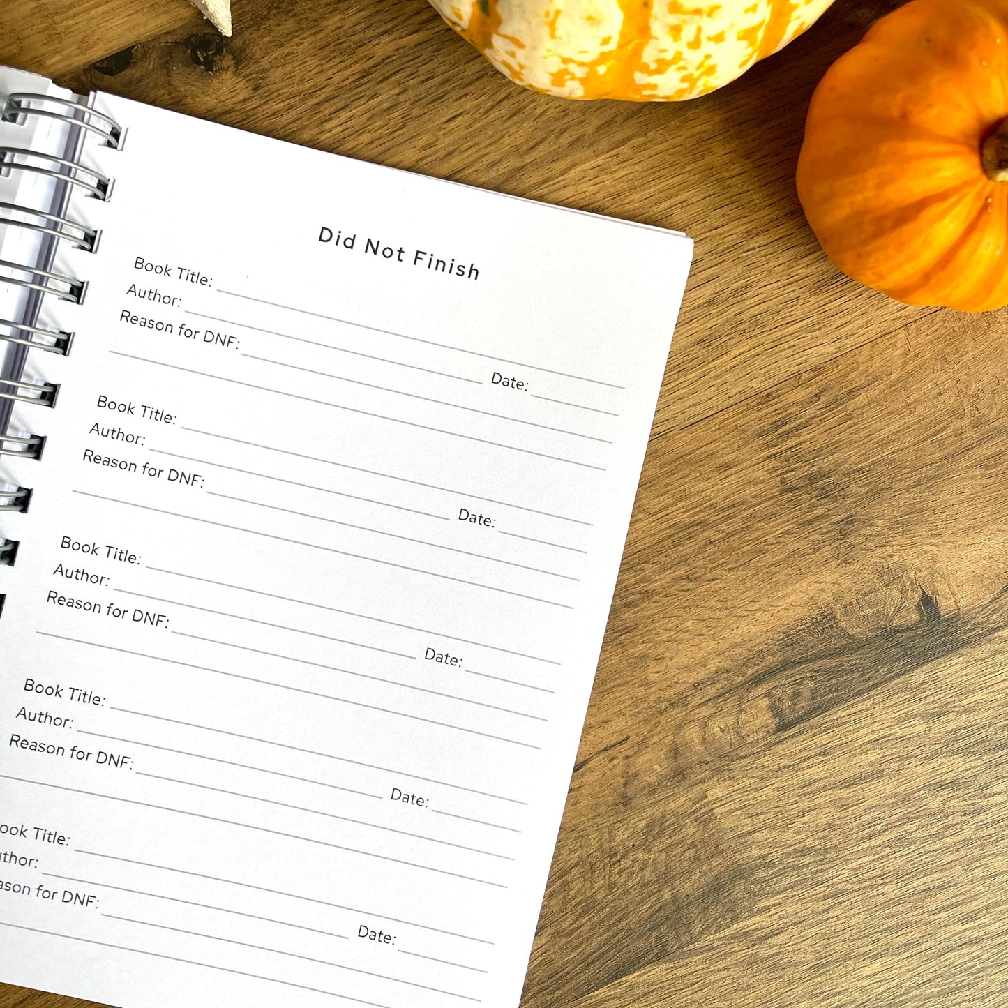 Reading Journal - Double or Singe Page Review Options