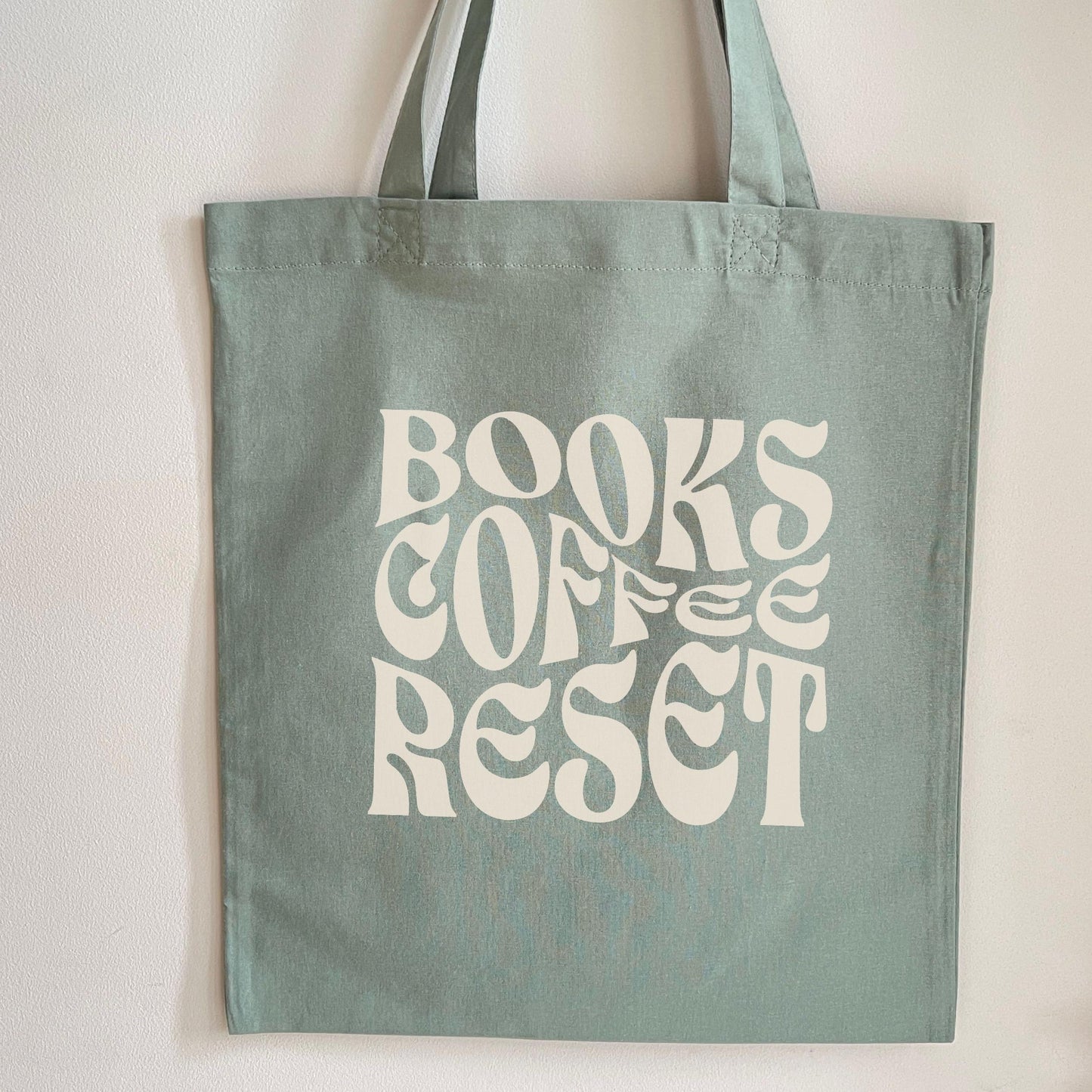 Book Tote Bag for Readers – Reusable Cotton Shopping Bag, Minimalist Print, Gift for Book Lovers & Teachers