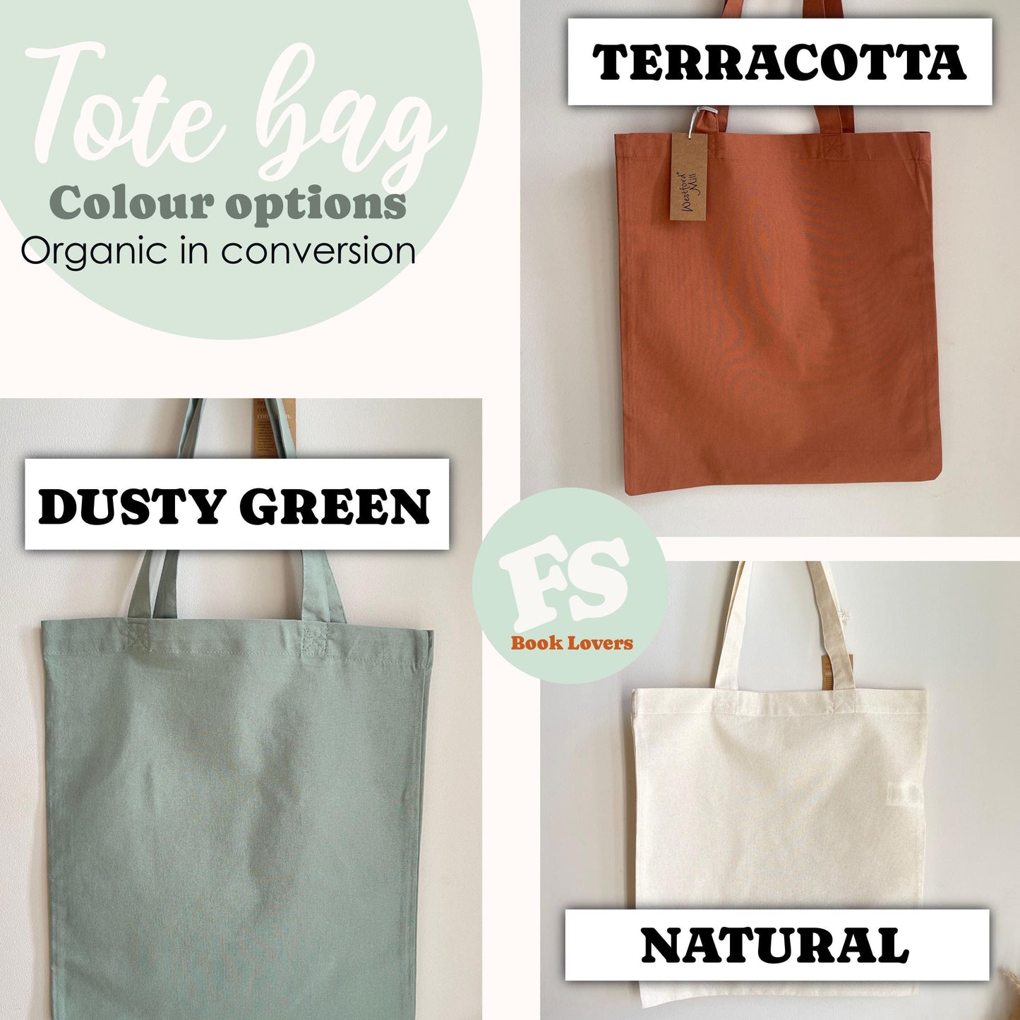 Book Tote Bag for Readers – Reusable Cotton Shopping Bag, Minimalist Print, Gift for Book Lovers & Teachers