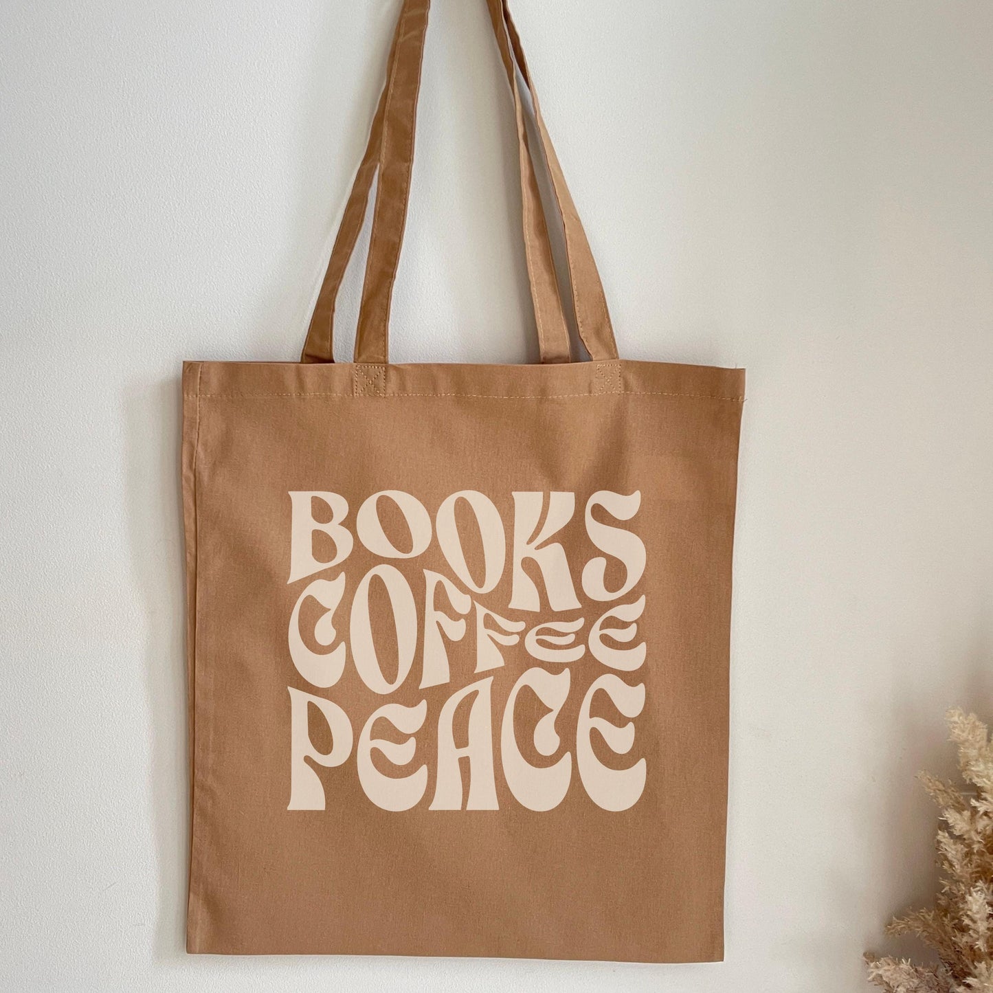 Book Tote Bag for Readers – Reusable Cotton Shopping Bag, Minimalist Print, Gift for Book Lovers & Teachers