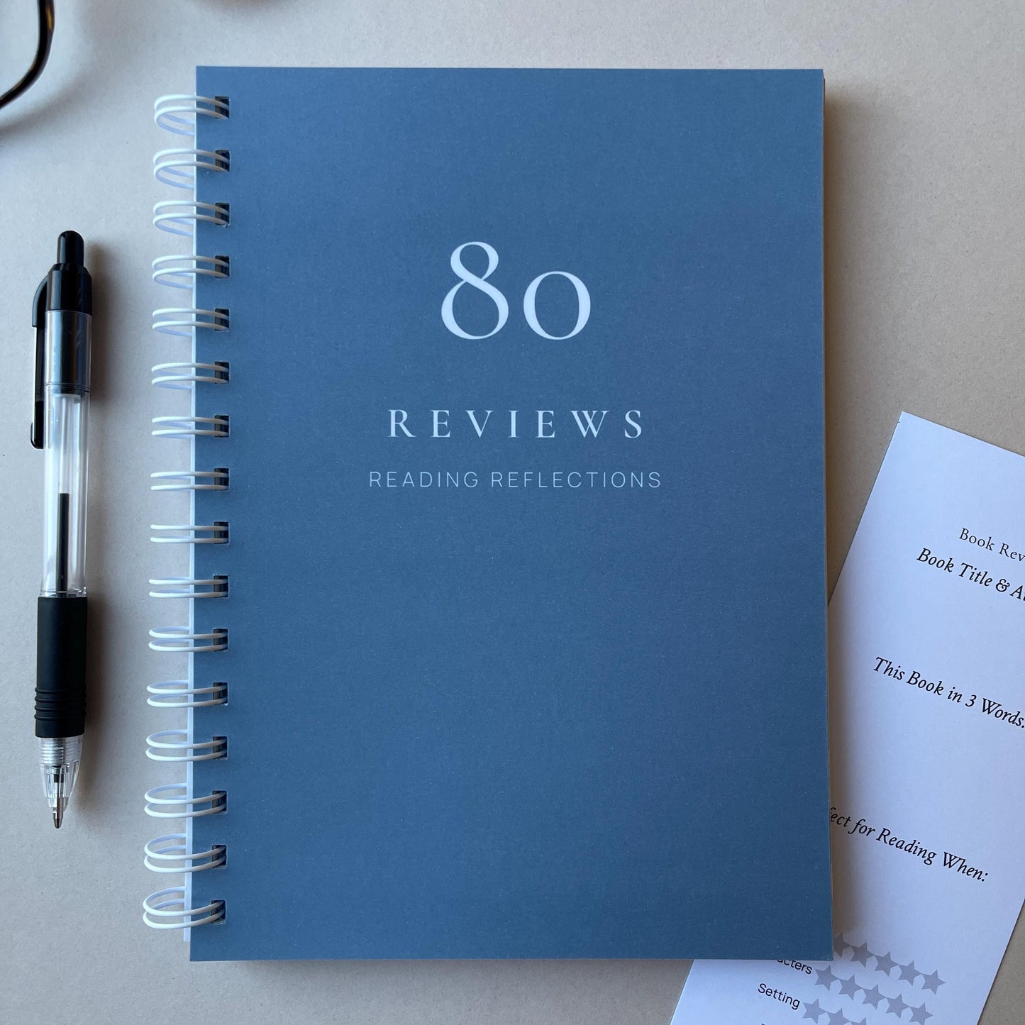 Book Review Journal - Double Page, 25 50 80 Reviews