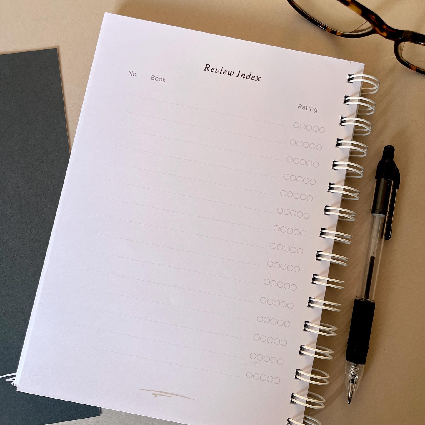 Book Review Journal - Double Page, 25 50 80 Reviews