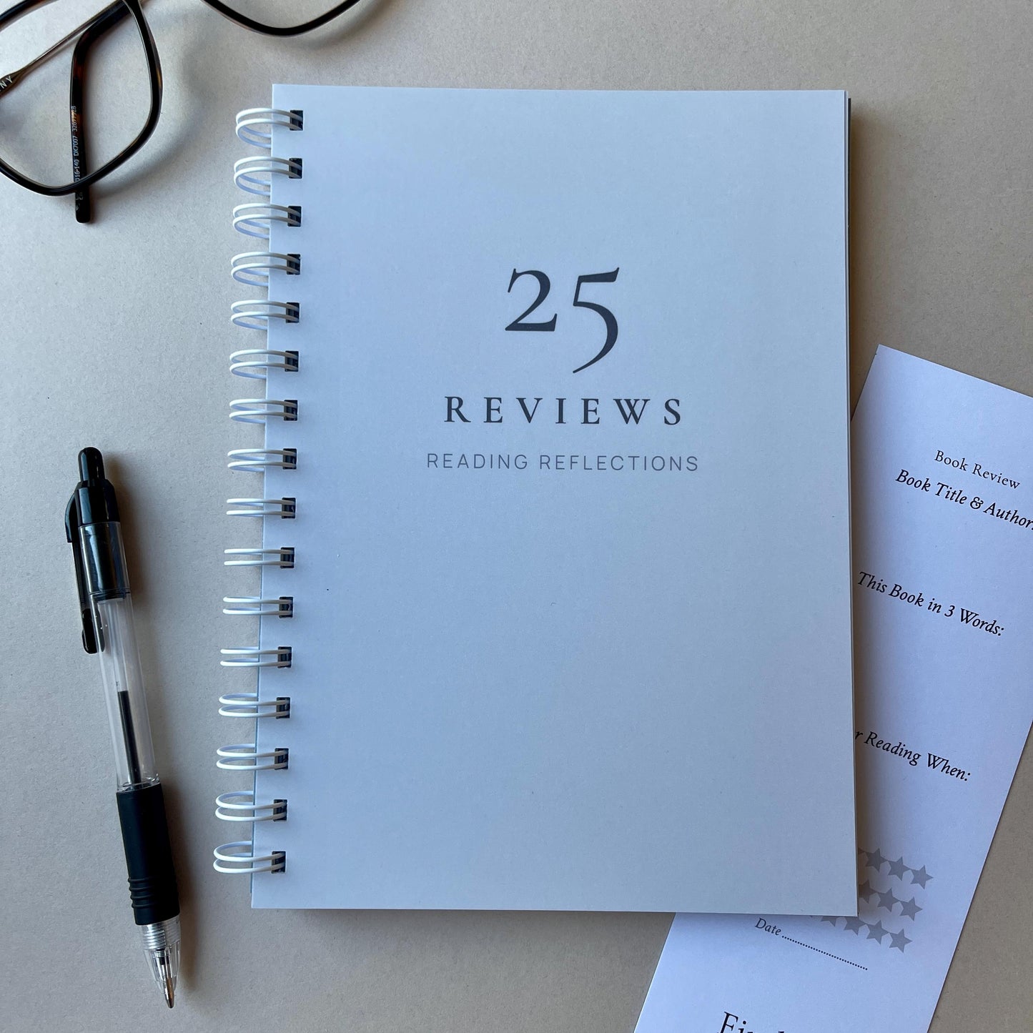 Book Review Journal - Double Page, 25 50 80 Reviews