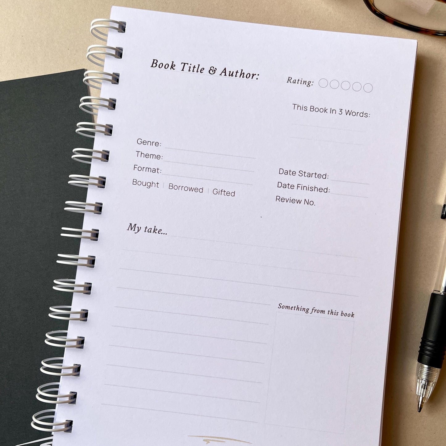 Book Review Journal - Double Page, 25 50 80 Reviews