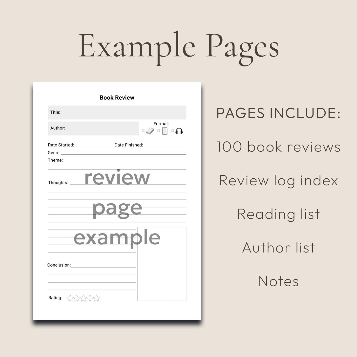 Reading Journal - 100 Reviews
